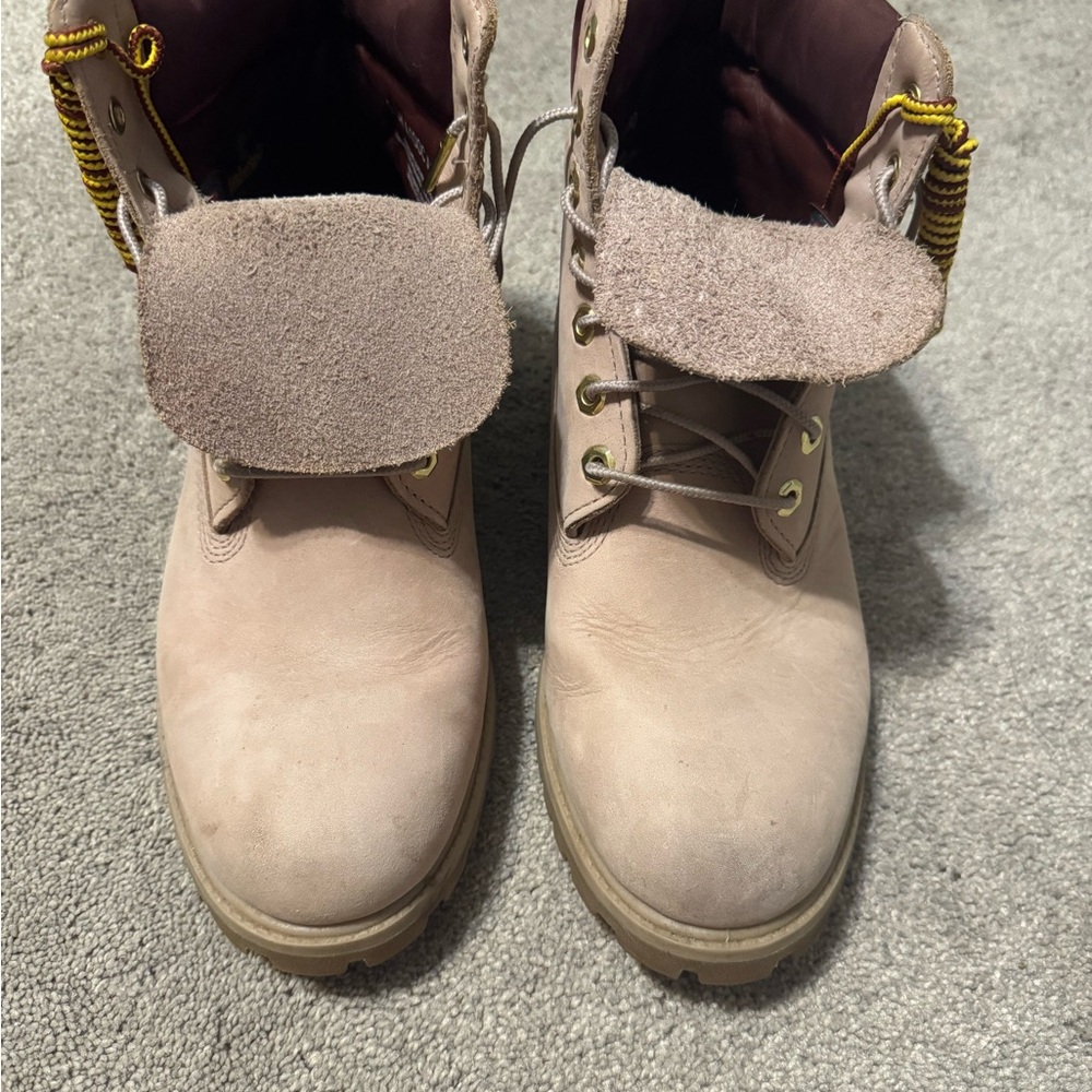 Timberland Beige Lace-Up Boots